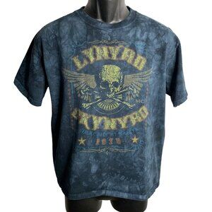 2007 Liquid Blue Lynyrd Skynyrd T Shirt M Blue Tie Dye Crewneck Short Sleeves
